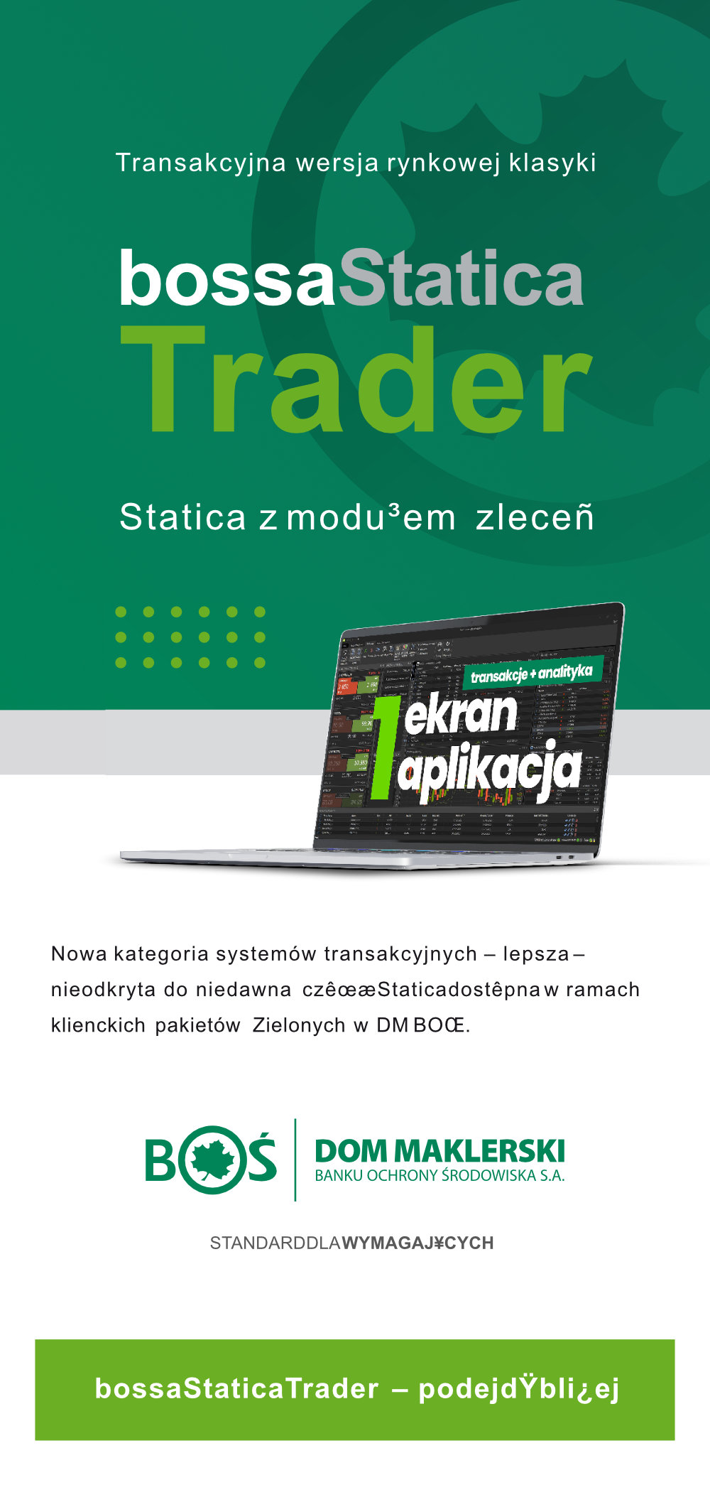 DOM MAKLERSKI BANKU OCHRONY ŚRODOWISKA | bossaStatica Trader