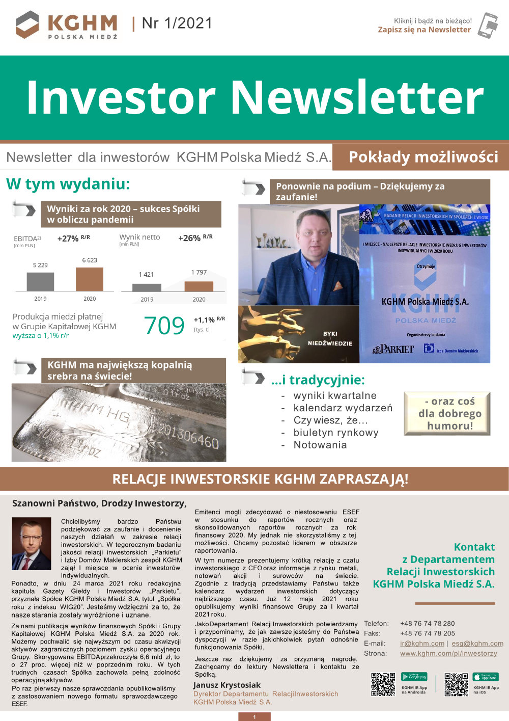 KGHM Investor Newsletter